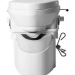 Nature’s Head composting toilet with foot spider handle