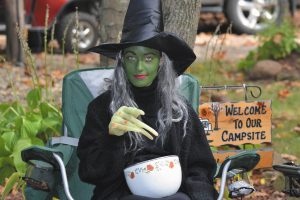 Campgrounds host Halloween weekends, complete with trick-or-treating.