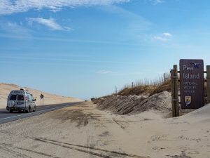 The sandy beaches of Pea Island National Wildlife Refuge are home to many endangered species.