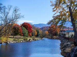 Glorious autumn hues also decorated the West Prong of the Little Pigeon River in Pigeon Forge, Tennessee, in this photo shared by James Lacey.