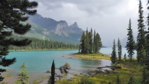 Michael Dougherty shared one of his favorite photos taken during a 60-day motorhome adventure: Maligne Lake, in Jasper National Park, Alberta.