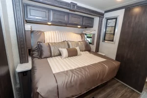 The king-size bed features a Tilt-A-View lift.