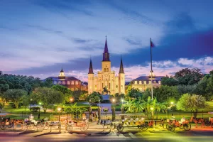 U.S. cities with a European flair include New Orleans, Louisiana, home to the French Quarter.
