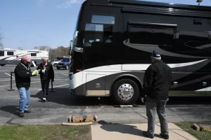 Because RV weight is crucial to safe operation, on-site coach weighing was offered during the event.