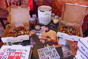 A “Star Trek” table is one of the whimsical touches at Sam & Greg’s Pizzeria.