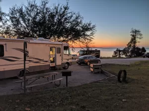 Randy Zongker caught a beautiful evening glow at Eastbank Campground, a Corps of Engineers facility at Lake Seminole, a reservoir in southwestern Georgia near the Florida state line.
