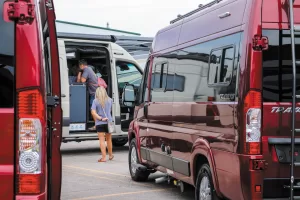 The RV Expo includes outdoor displays.
