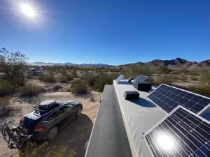 They became pros at solar camping in the desert near Quartzsite, Arizona.
