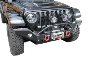 A Rockhard 4x4 steel bumper for Jeeps eliminates the need for a baseplate.