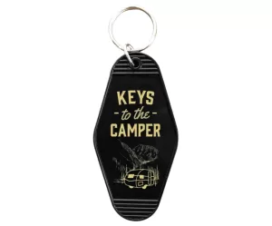 CaffeintedCreativz Keys to the Camper Motel Keychain