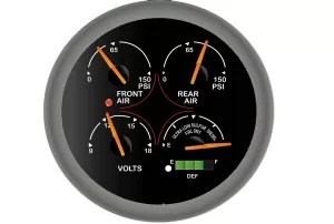 Instrument panels on vehicles that use DEF have a fluid level indicator, such as these green bars.