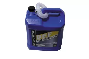 DEF is also available in plastic containers, such as this SuperTech brand from Walmart.