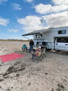 Renewable energy systems can help RVers to enjoy camping in remote locations, such as Sandy Neck Beach in Massachusetts.