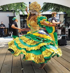 Dancing and colorful costumes are part of the Vancouver International Children’s Festival.