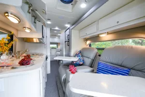 The 272-IV is shown with the Cypress interior décor package. 