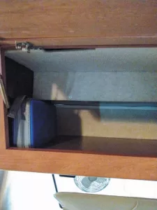 Organizer for DVDs in an RV