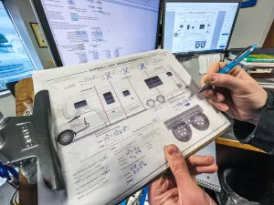 Henderson’s techs enter the measurements in a MORryde computer program that informs them which specs are within MORryde’s parameters, among other info. 