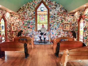 At Dog Mountain, the Dog Chapel is a heartwarming tribute to man’s best friend.