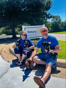 The “weenie herd” with their humans, Lisa and Kevin.