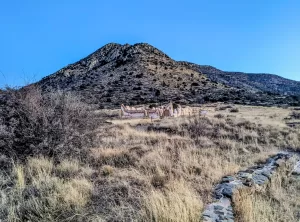 The ruins at Fort Bowie National Historic Site are tucked in between desolate desert mountains.