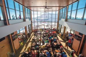 Dining options at Snowbird include The Summit, at 11,000 feet, with views of the Wasatch-Cache National Forest.