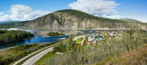 A view of Dawson City, Yukon.