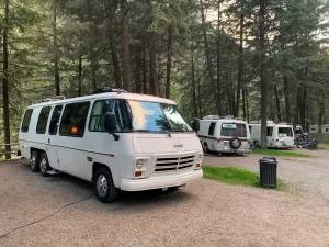 Campground stays during the GMC Cascaders rolling rally included Riverhaven RV Park in British Columbia. 