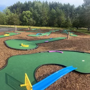 Since purchasing Dell Pines Campground, the Traxlers have added mini golf course, pickleball and basketball courts, and walking trails.
