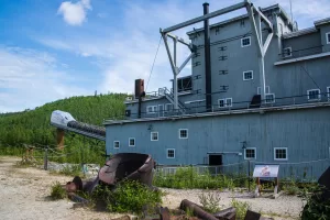 Historic Dredge No. 4 stands in the Klondike Goldfields.