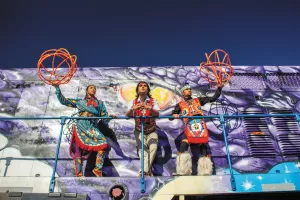 Select train rides incorporate live performances by dancers from the Lightning Boy Foundation.