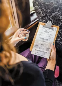 Sky Railway passengers can enjoy local beers, wines, and handcrafted cocktails.