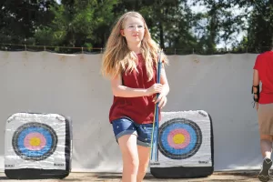 Learn how to use a compound bow at the Fort Wilderness Archery Experience.