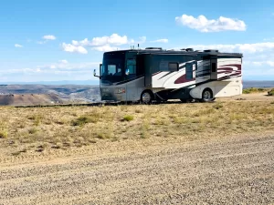 The Kealys travel the country in their Tiffin Allegro Red motorhome