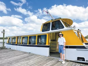 Cross the lake to Magic Kingdom on a free boat ride.