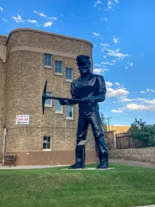 "Big John" stands 18 feet tall and honors the town’s mining history.
