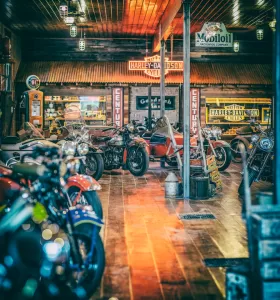 The Vintage Motor Company features a collection of rare Harley-Davidson and Indian motorcycles.