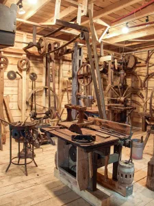 The Canadian Potato Museum displays potato-related farm machinery.