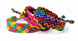 Friendship bracelet making is a compact and fun craft for RV travel.