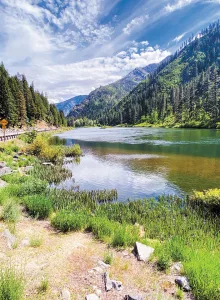 Wenatchee, Washington, is located at the confluence of the two rivers, the Wenatchee (shown) and the Columbia.