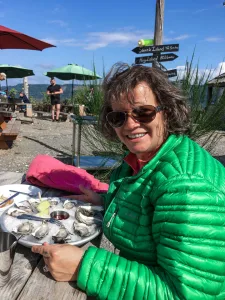 The author enjoyed oysters at Hama Hama Oyster Saloon in Lilliwaup, Washington.