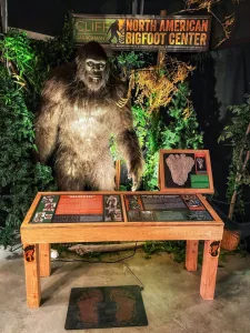 The North American Bigfoot Center in Boring, Oregon, is stocked with exhibits and memorabilia related to sasquatches.