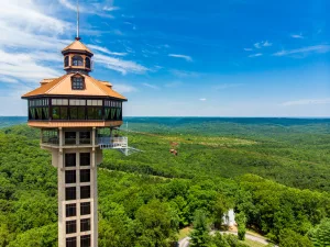 At Shepherd of the Hills Adventure Park, Inspiration Tower offers sweeping Ozarks views.