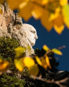 In the Black Hills, artistry is carved into rock at Mount Rushmore.
