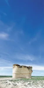 Monument Rocks, a chalk formation rich with fossils, is designated as Kansas’ first National Natural Monument.