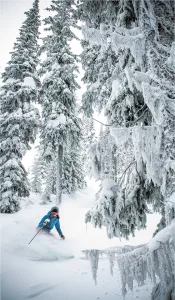 Sun Peaks Resort is known for champagne snow and excellent skiing.