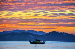 Consider proportions. For example, a fiery sunset that takes up most of the frame creates drama.