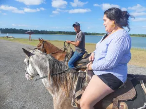 Horseback riding is an excellent way to explore the Florida pinelands at McCarty Ranch Preserve.