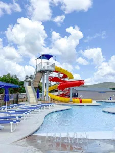 The new Winding Waters Riverfront RV Resort, in north Georgia, offers family-friendly activities such as waterslides and a lazy river, plus stocked fishing ponds and planned activities.