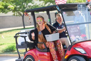 For Glenda and Gary Milner, FMCA membership is indeed all about having fun. The couple joined the “Feelin’ Groovy Parade” during the August 2023FMCA convention in Gillette, Wyoming.
