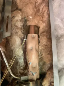 The Fridge Defend incorporates a temperature probe on the boiler tube that signals the device to shut down the fridge as needed and then restart it when safe to do so. 